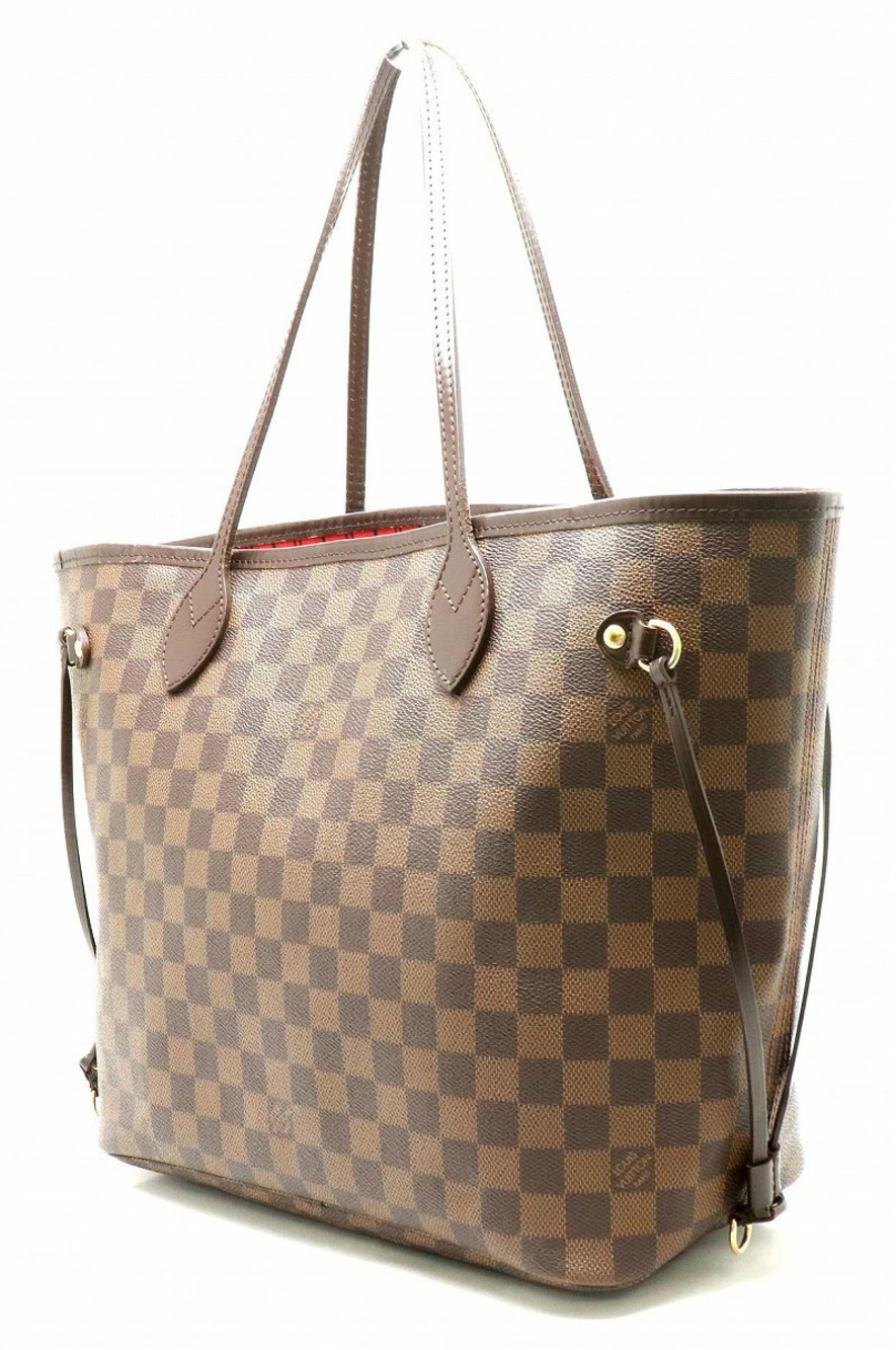 Louis Vuitton Bag Shoulder Damier Tote Neverfull Brown